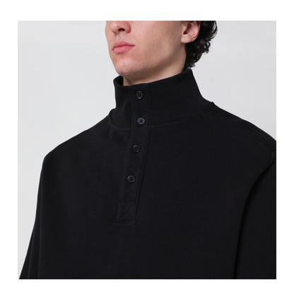 MAYFEYR - Entire Studios - Black Cotton Buttoned Sweater - ESSS26TO02012UCO0015