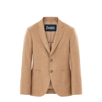 Single-Breasted Linen Jacket
