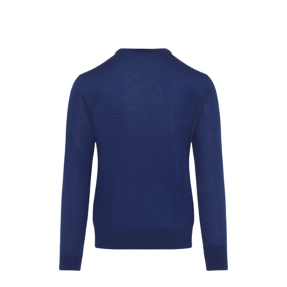 MAYFEYR - GIORGIO ARMANI - Royal Blue Virgin Wool Sweater - 8NSM01SM99ZUB130