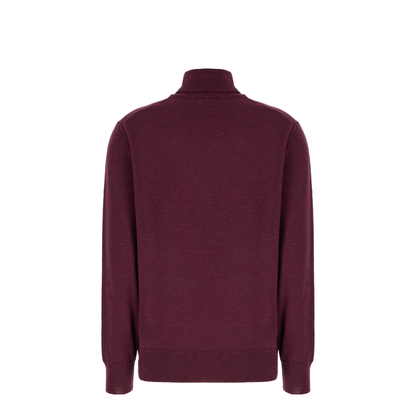 Turtleneck Knitted Sweater Red