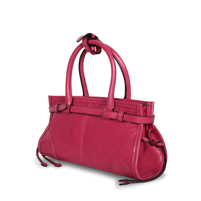Fuchsia Leather Mini Handbag