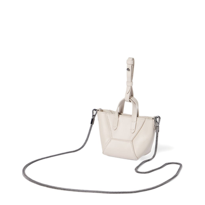 Leather Mini Crossbody Bag - Ivory