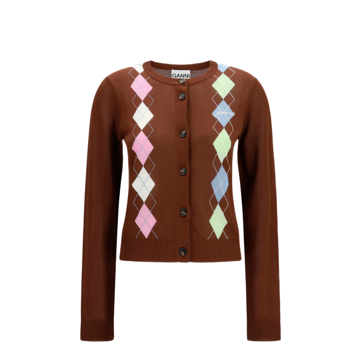 MAYFEYR - Ganni - Diamond Pattern Cardigan - A116000905H