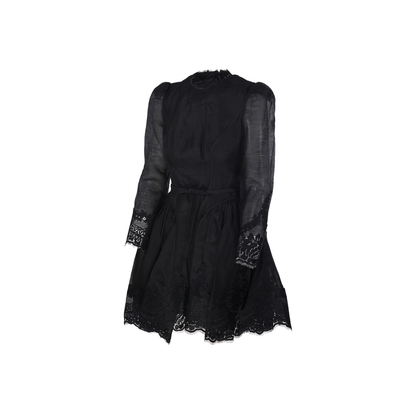 Hypnotic Lace Trim Mini Dress