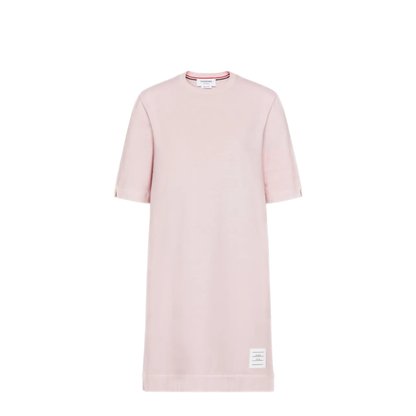 MAYFEYR - Thom Browne - Garment Dyed Ss Tee Shirt Dress W/ Tonal 4 Bar In Med Weight Jersey W/ Overdyed 4 Bar - FJD136AJ0253680