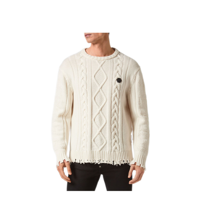 MAYFEYR - PHILIPP PLEIN - White Sweater - FACCMKO1273PKN002NWHITE