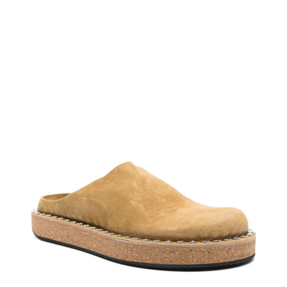 Rivet Suede Mules