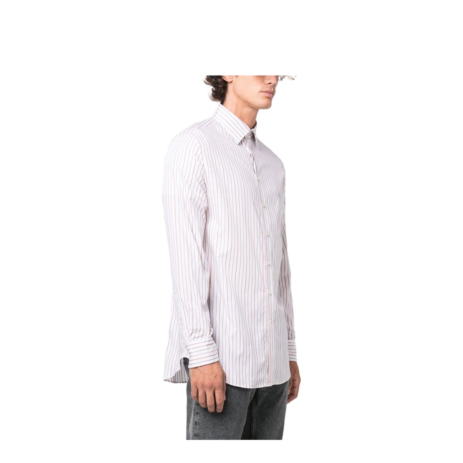 Logo-Embroidered Striped Shirt