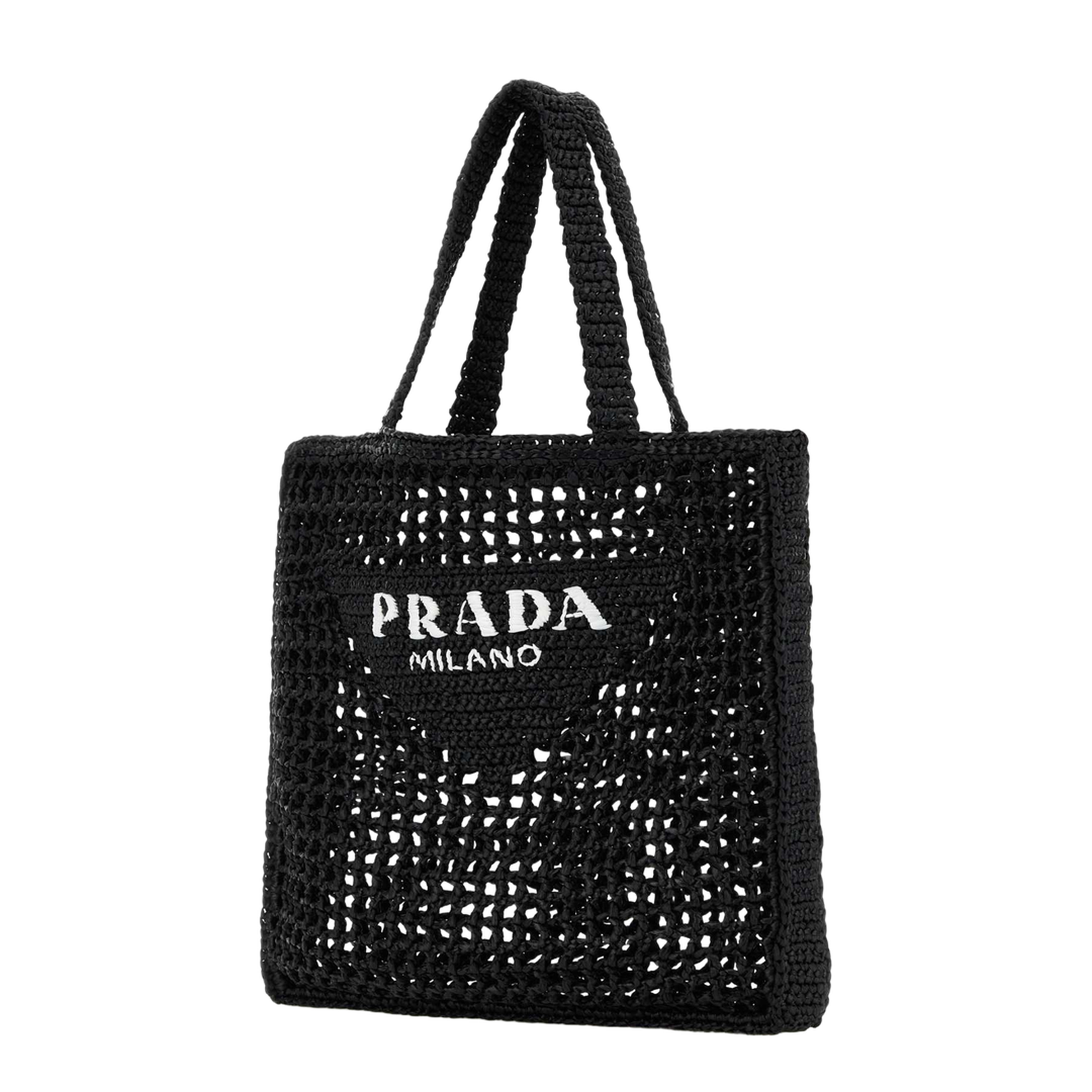 Pink Raffia Shopping Bag