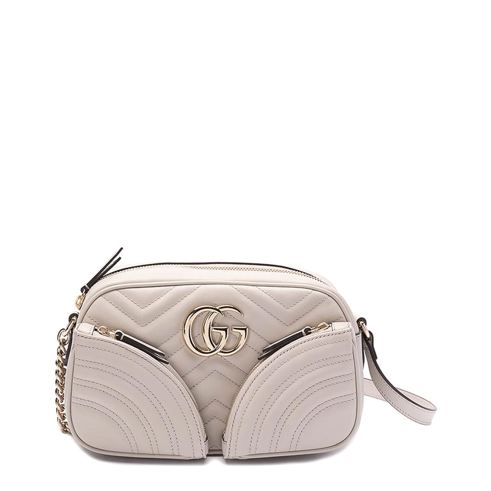 GG Marmont Small Canvas Camera Bag - Cream