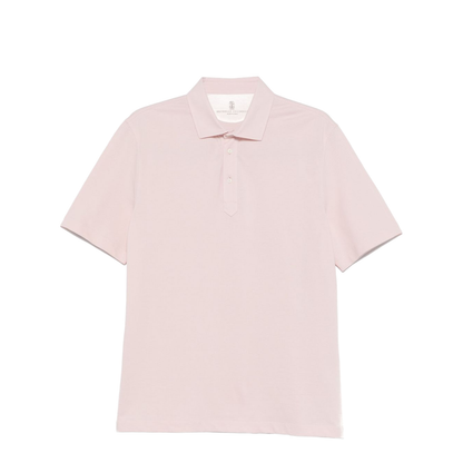 Light Pink Front Button Placket Polo