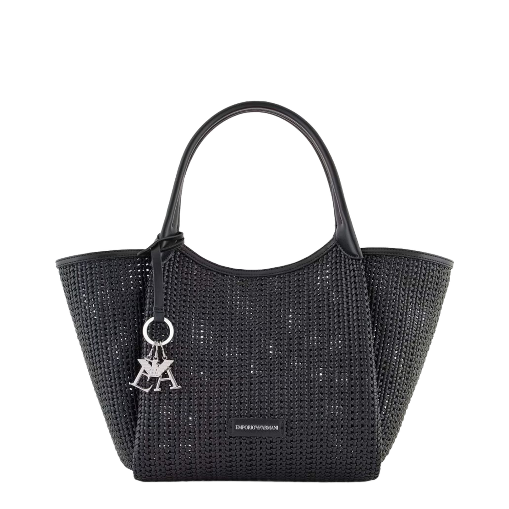 Interwoven Shopper Bag with Logo Charm