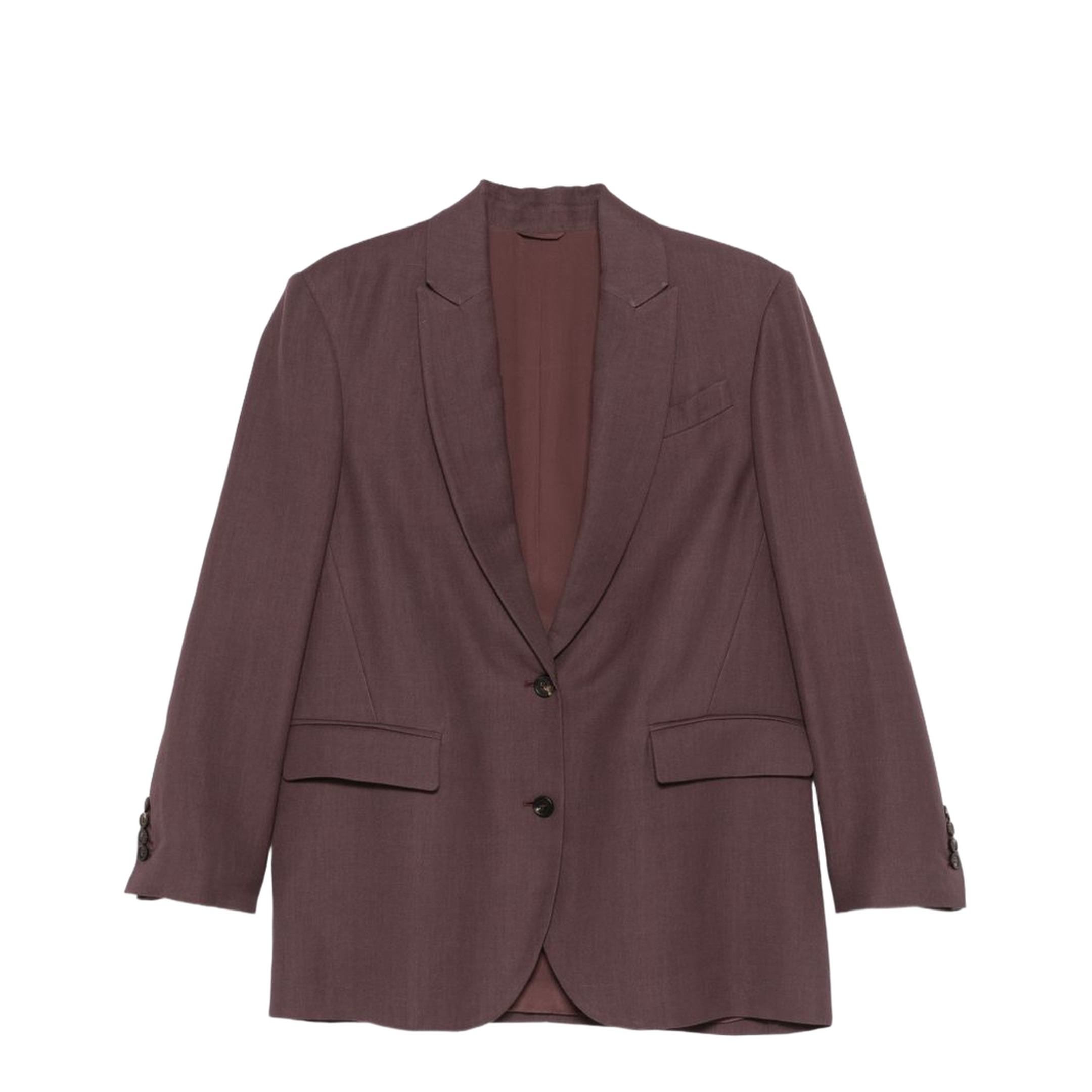 Aubergine Viscose Blend Blazer