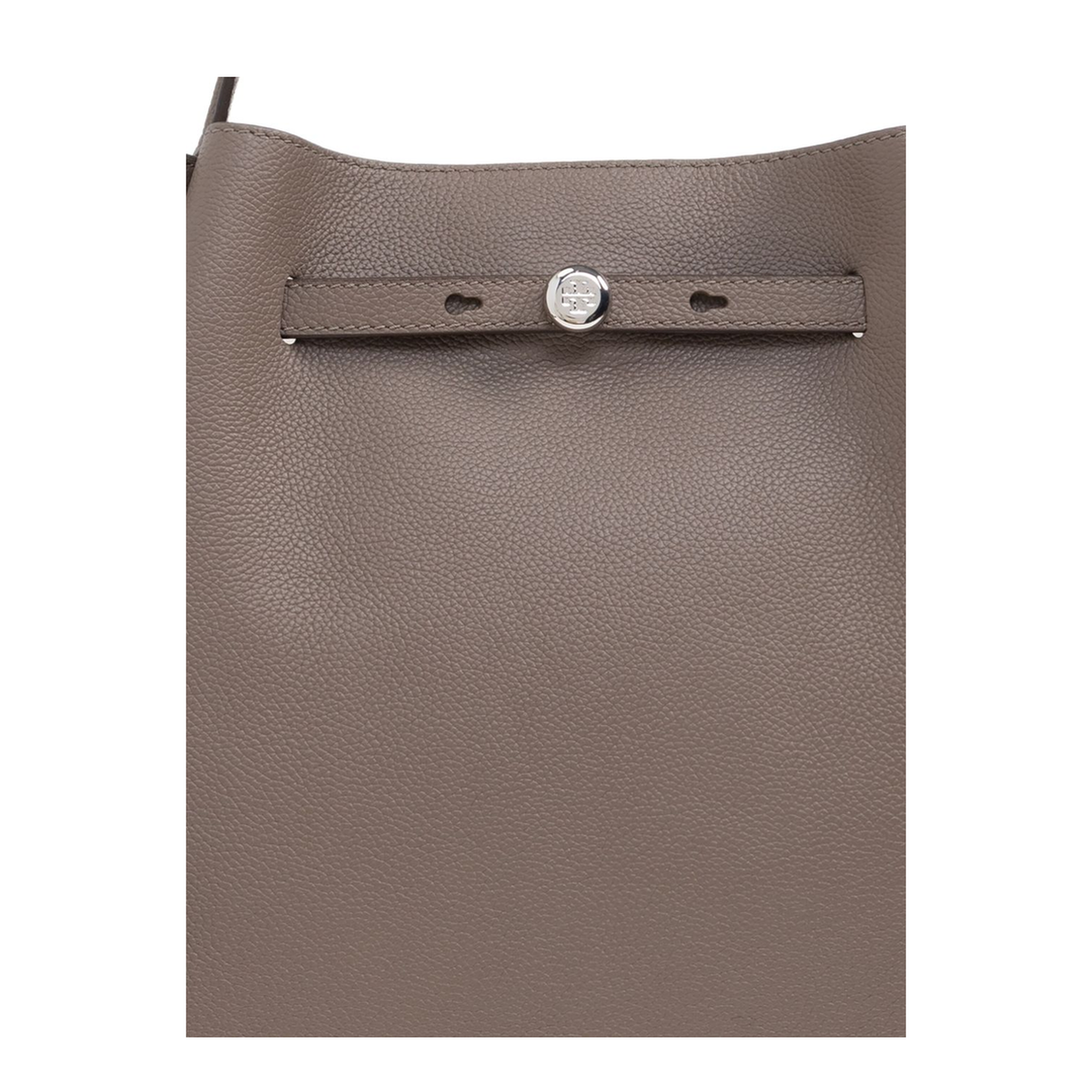 Romy Large Pebbled Leather Bucket Bag - Wild Mushroom