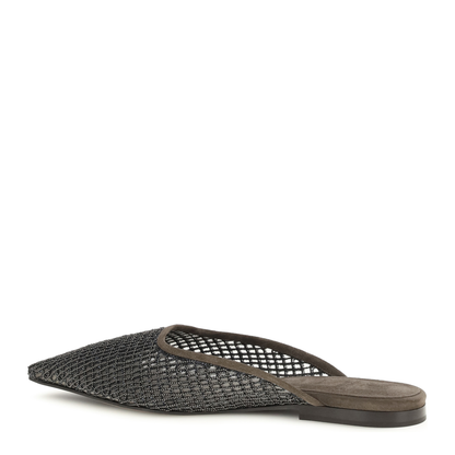 MAYFEYR - Brunello Cucinelli - Suede Ballerinas With Embellished Net Embroidery - MZSFC3177