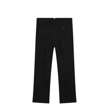 Black Trousers in Wool Gabardine
