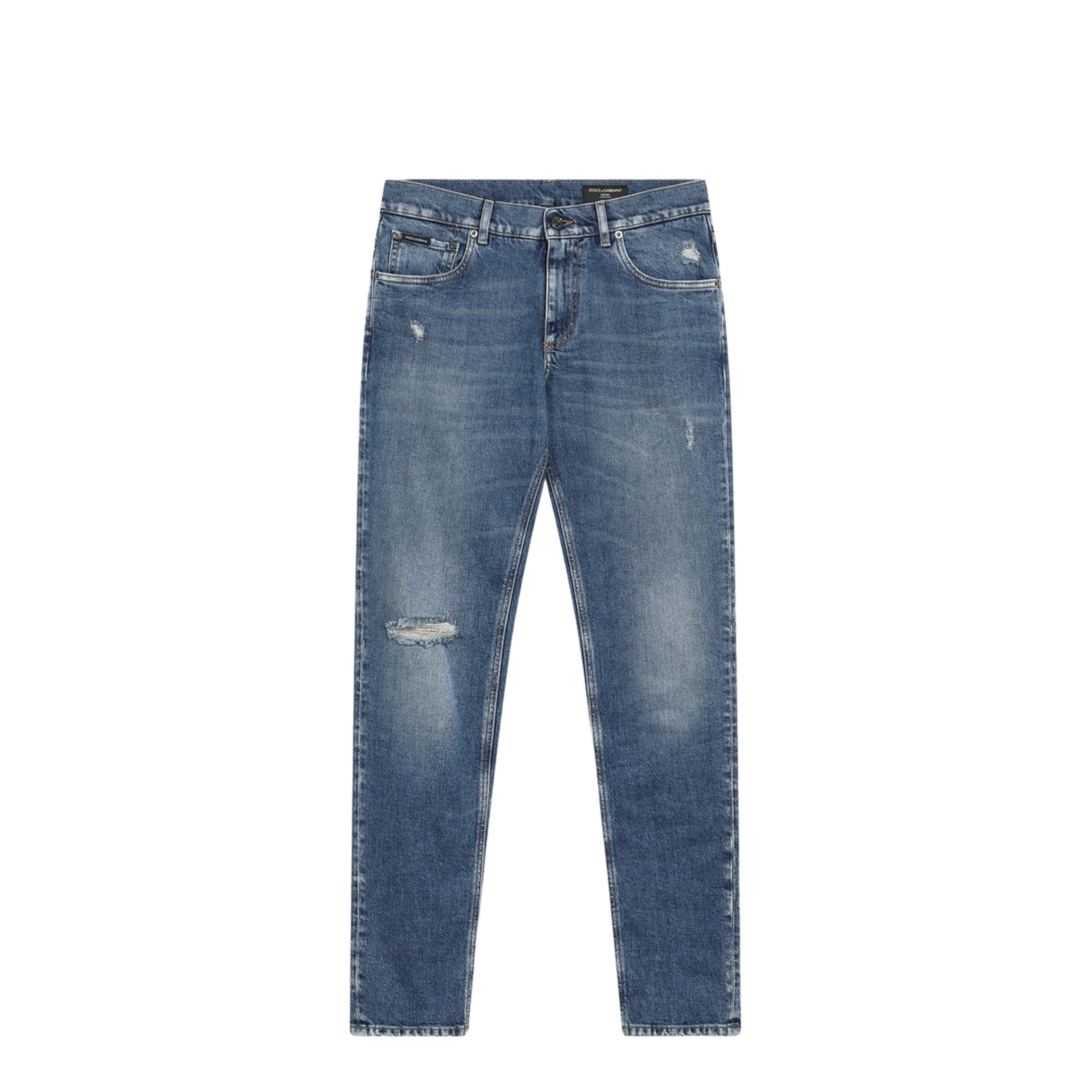Slim-fit stretch cotton jeans in Multicolor