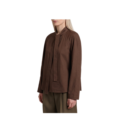 MAYFEYR - Lemaire - Truffle Ascot Blouse - SH1218LF1500BR477