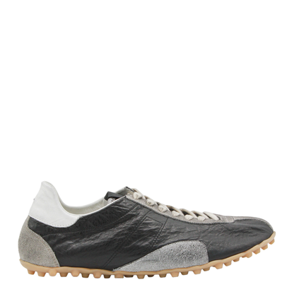 Sprinters Sneakers In Black Leather And Vintage Suede