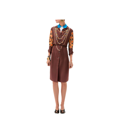 MAYFEYR - Versace - Printed Silk Twill Mini Shirt Dress - 10246591A17952