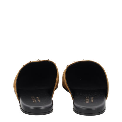 Horsebit Mule Brown Suede