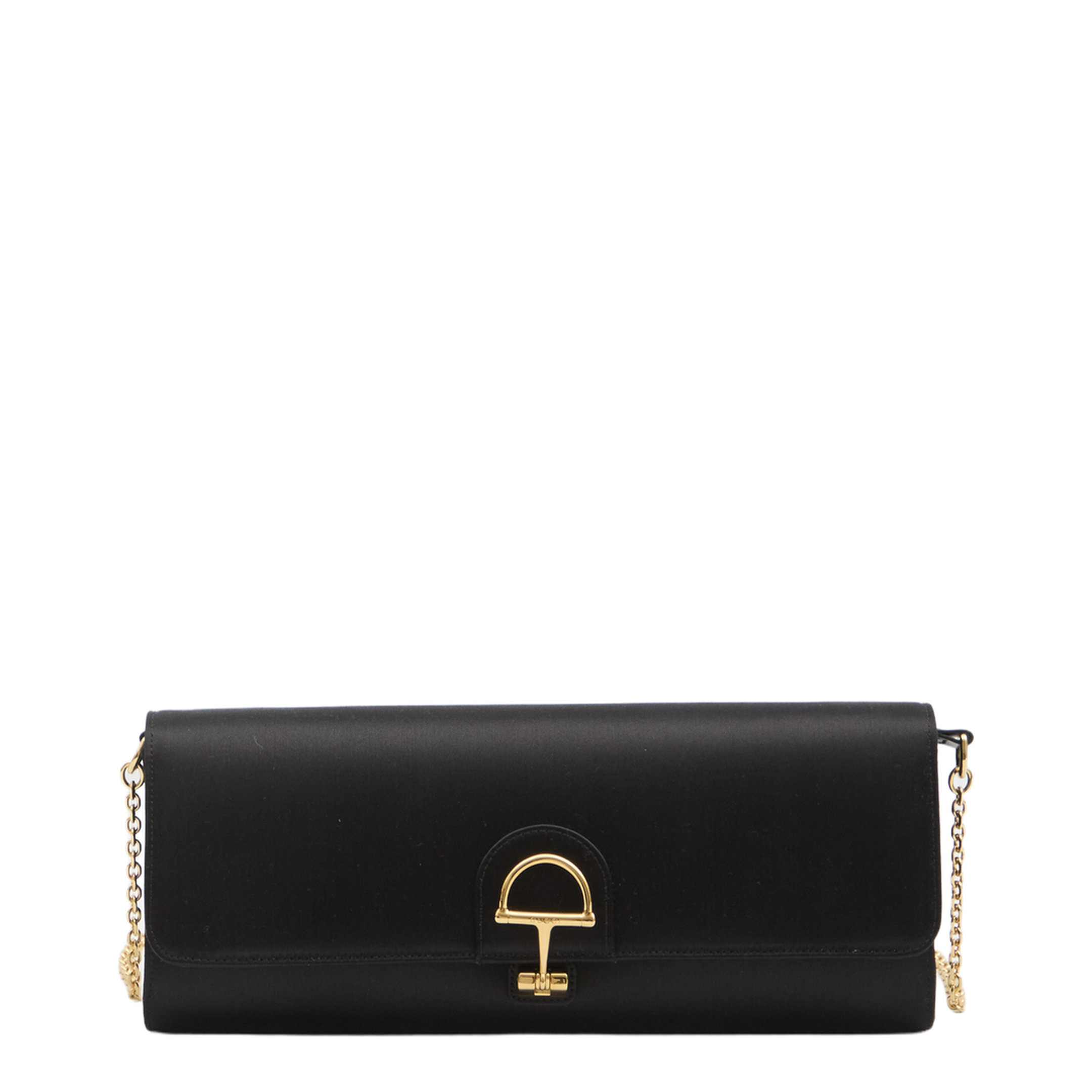 Black Silk Satin Clutch