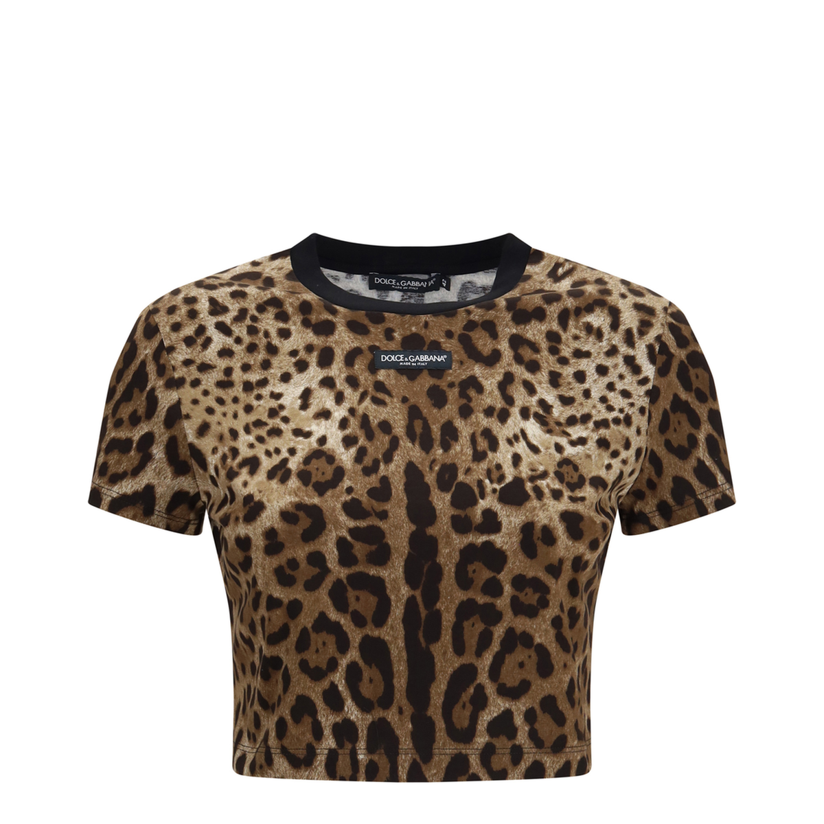 MAYFEYR - Dolce & Gabbana - Leopard Print Cropped T Shirt - F8W39TFS78SHY13M