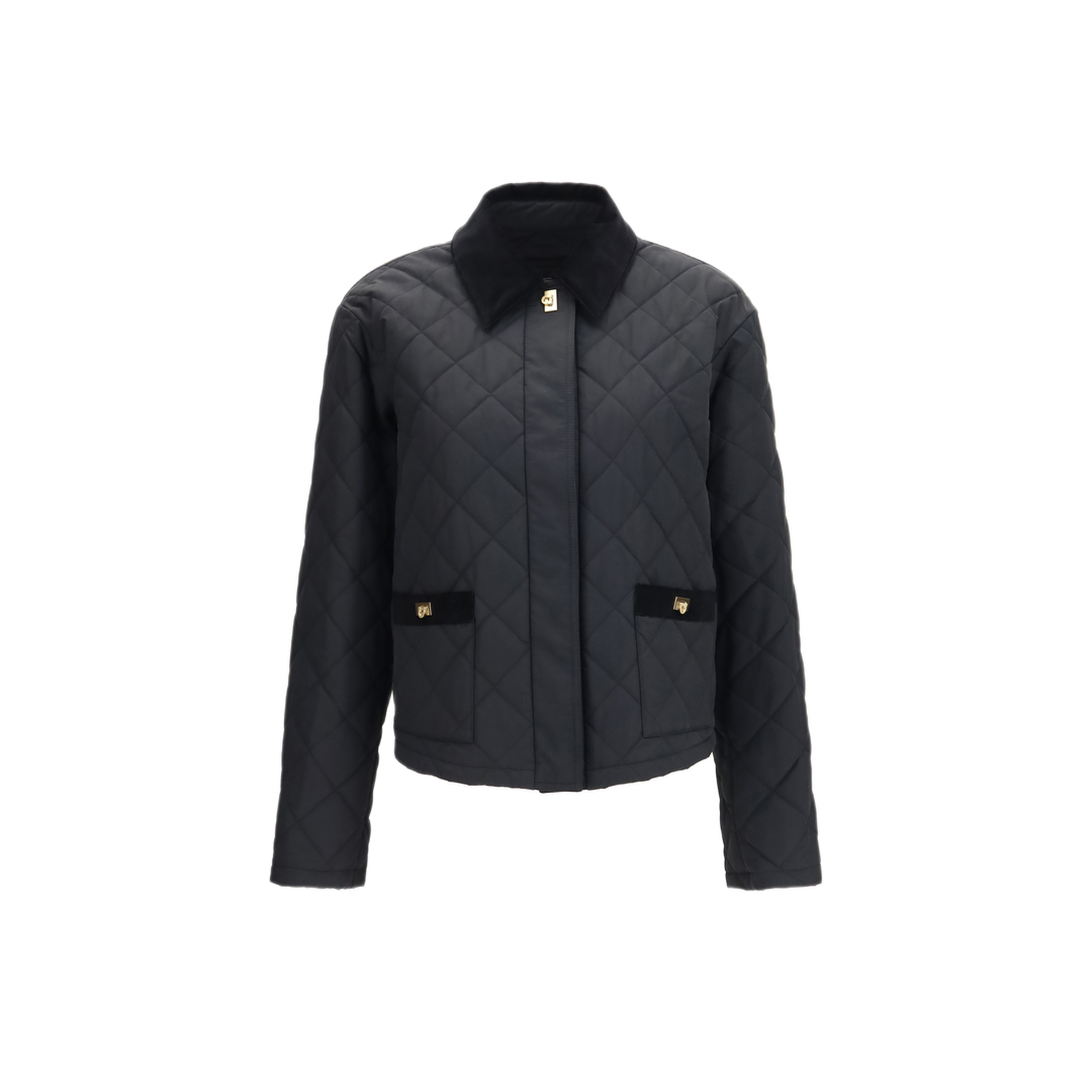 MAYFEYR - Ferragamo - Padded Jacket With Gancini Buckles - 795796