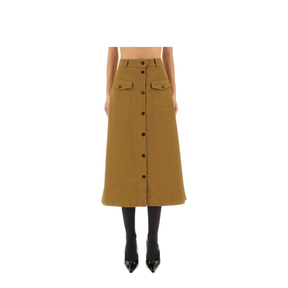 MIDI SKIRT WITH BUTTONS