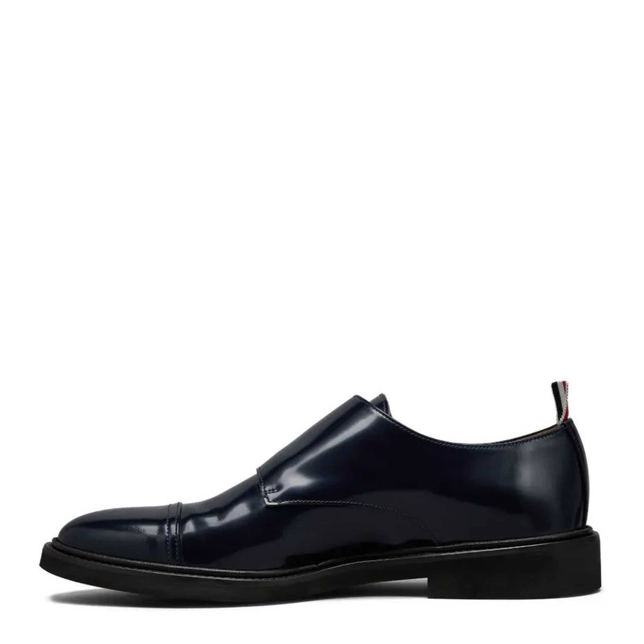 MAYFEYR - Thom Browne - Cap Toe Oxford Double Monkstrap Shoe With Micro Sole In Soft Spazzolato Leather - MFG018CL0043415