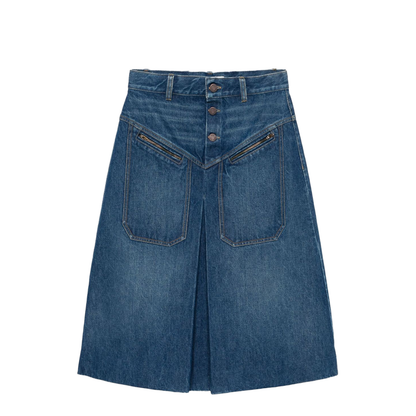 Knee-length Skirt in Denim