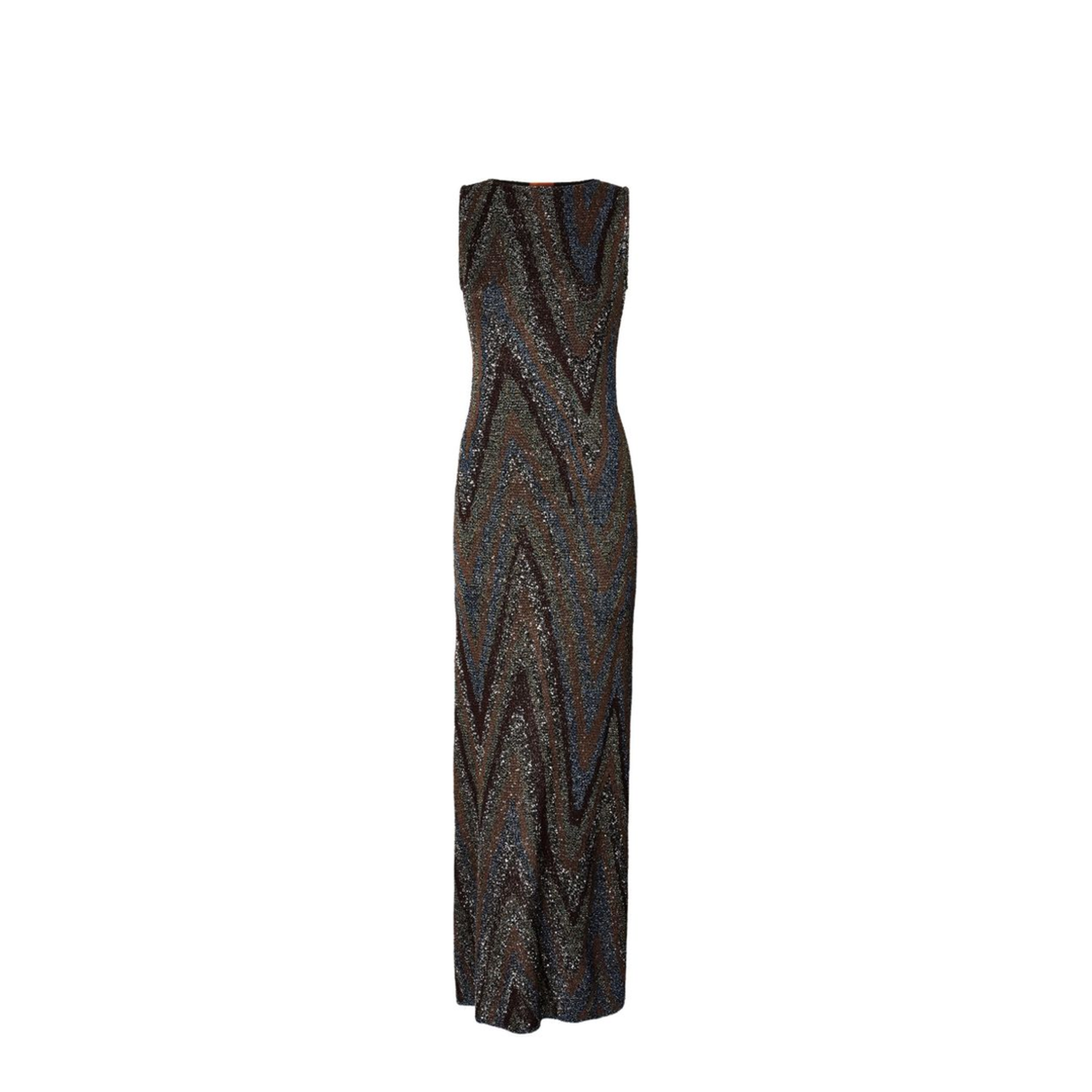 MAYFEYR - Missoni - Navy Brown Zigzag Dress - DS26WG3TBK01LYS91U7
