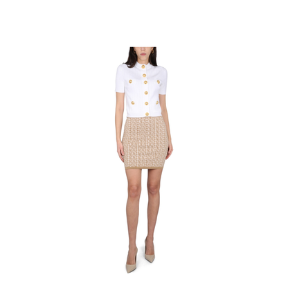 Knitted Skirt All-Over Monogram