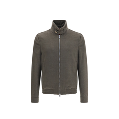 Wool Zip Jacket With High Collar