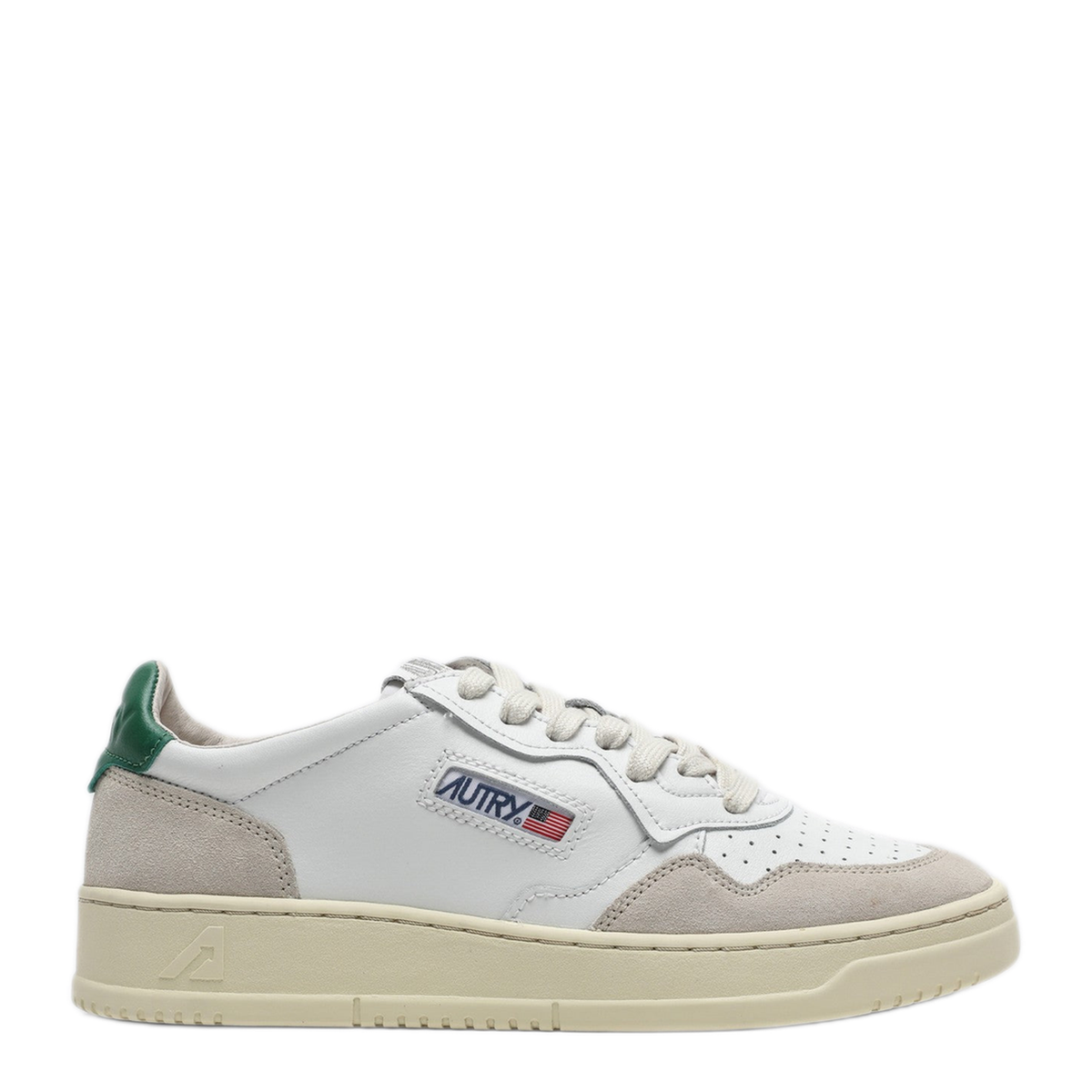 MAYFEYR - Autry - Medalist Sneakers In White Green Leather Suede - AULMLS23LS23