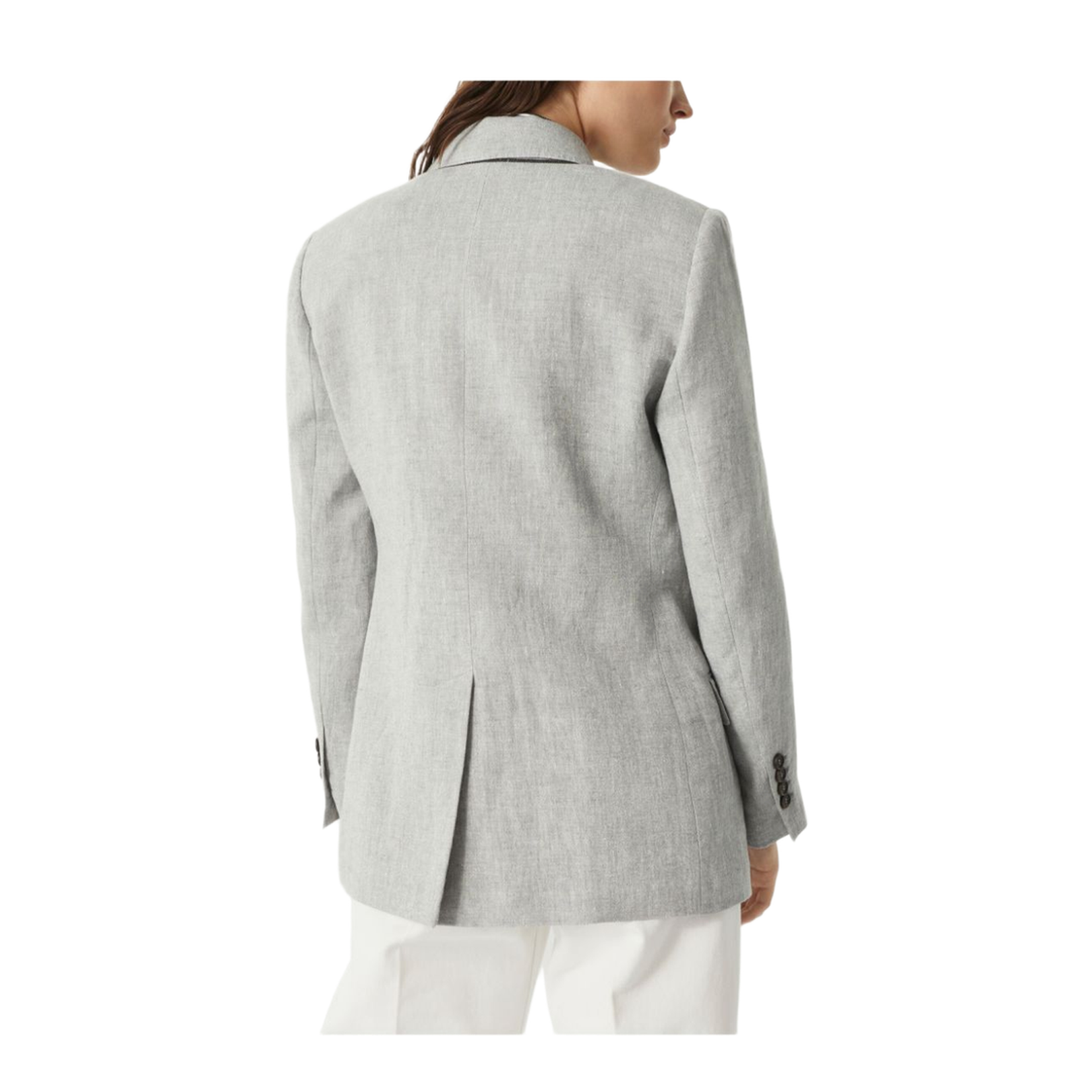 Light Grey Double-Breasted Jacket