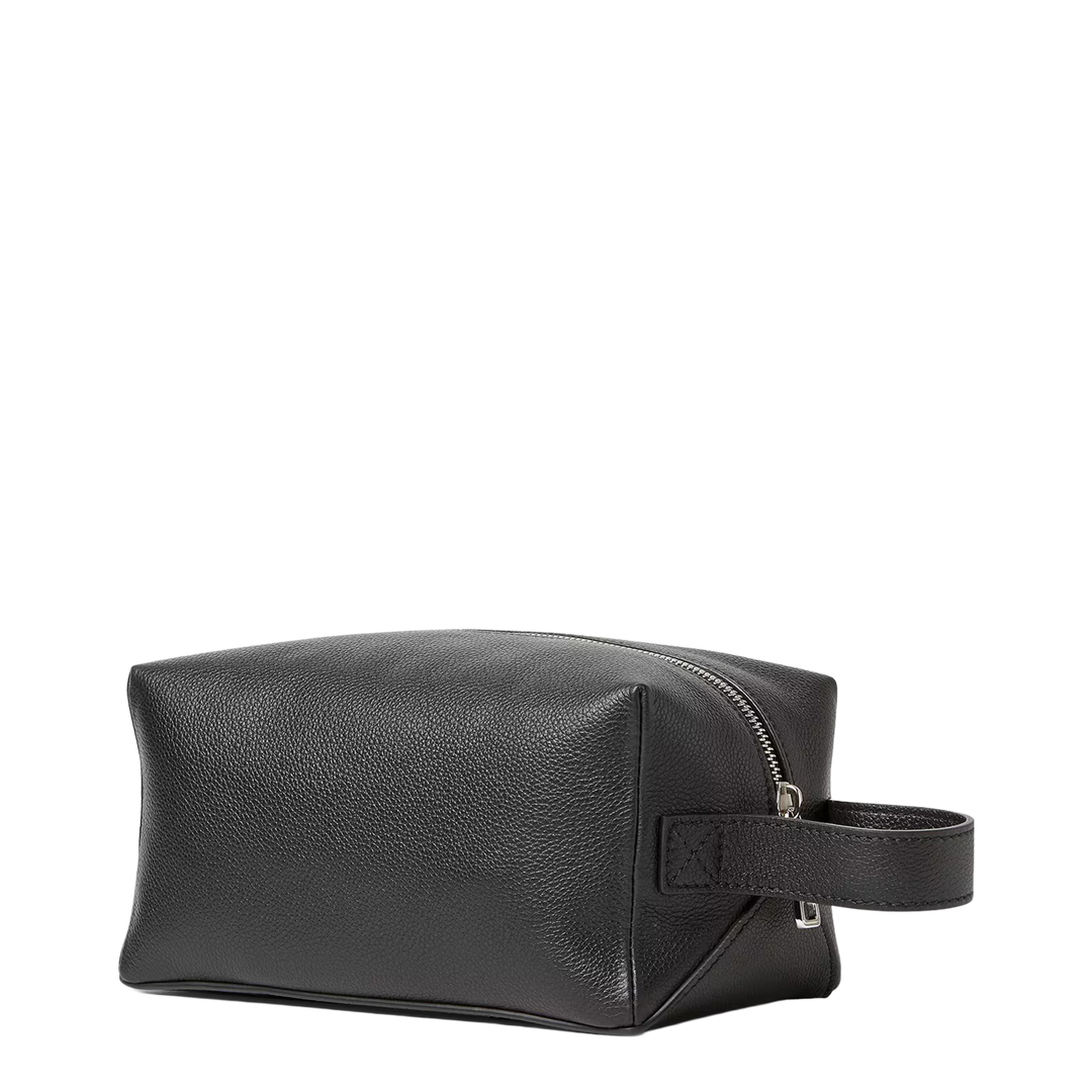 Lui Calf Leather Toiletry Bag - Black