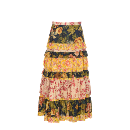 Apres Lhiver Macro Flower Skirt