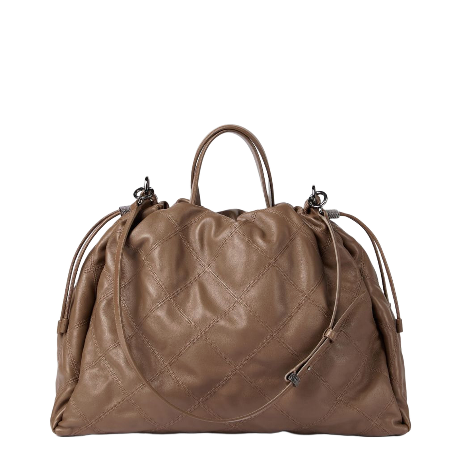 Nappa Mellow Large Shopper Bag in Chocolate