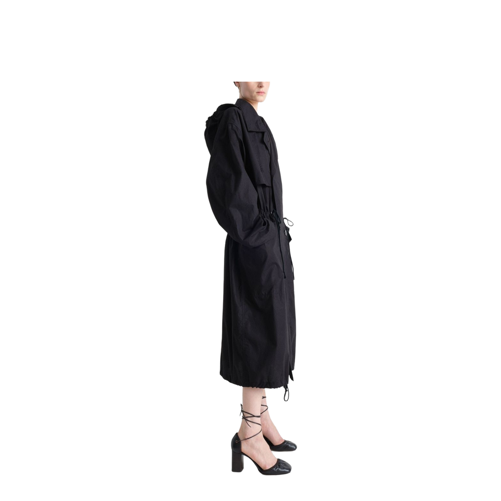 Light Ventile Cotton Trench in Blue