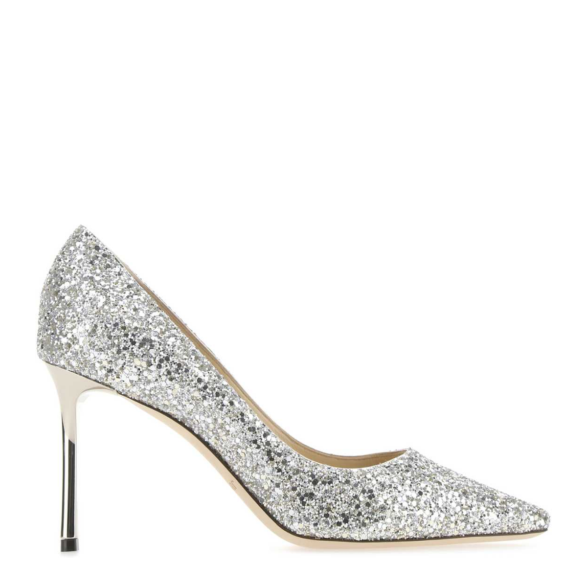 MAYFEYR - Jimmy Choo - Embellished Leather Roma 85 Pumps - ROMY85CGFCHAMPAGNE