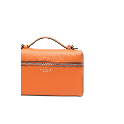 Romy Slim Saffiano Top-Handle Bag - Orange