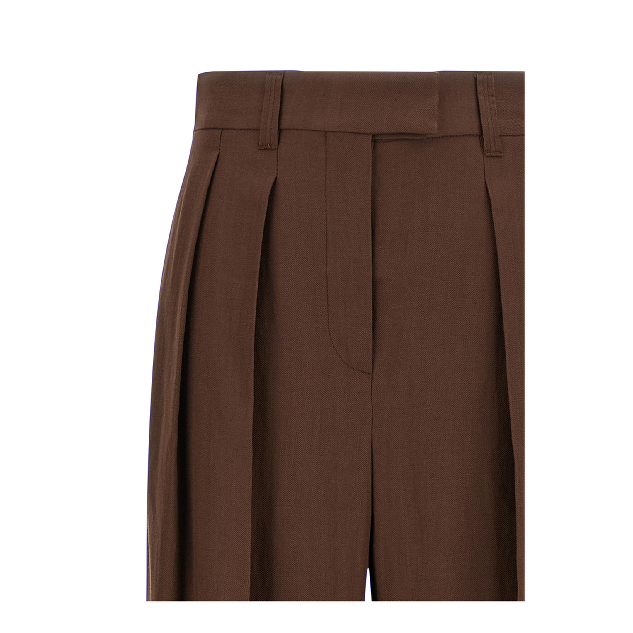 Pleated Trousers - Brown
