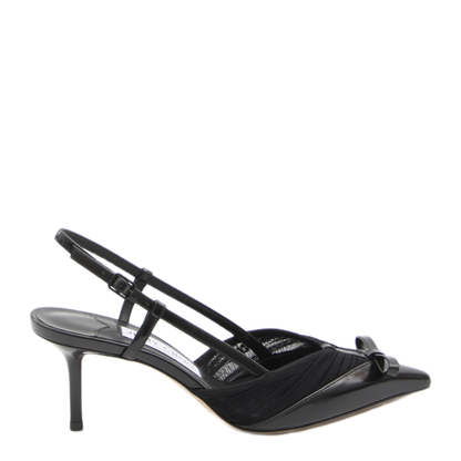 MAYFEYR - Jimmy Choo - Afia Mesh Slingback Pumps - AFIAMESHSB65DQNBLACK