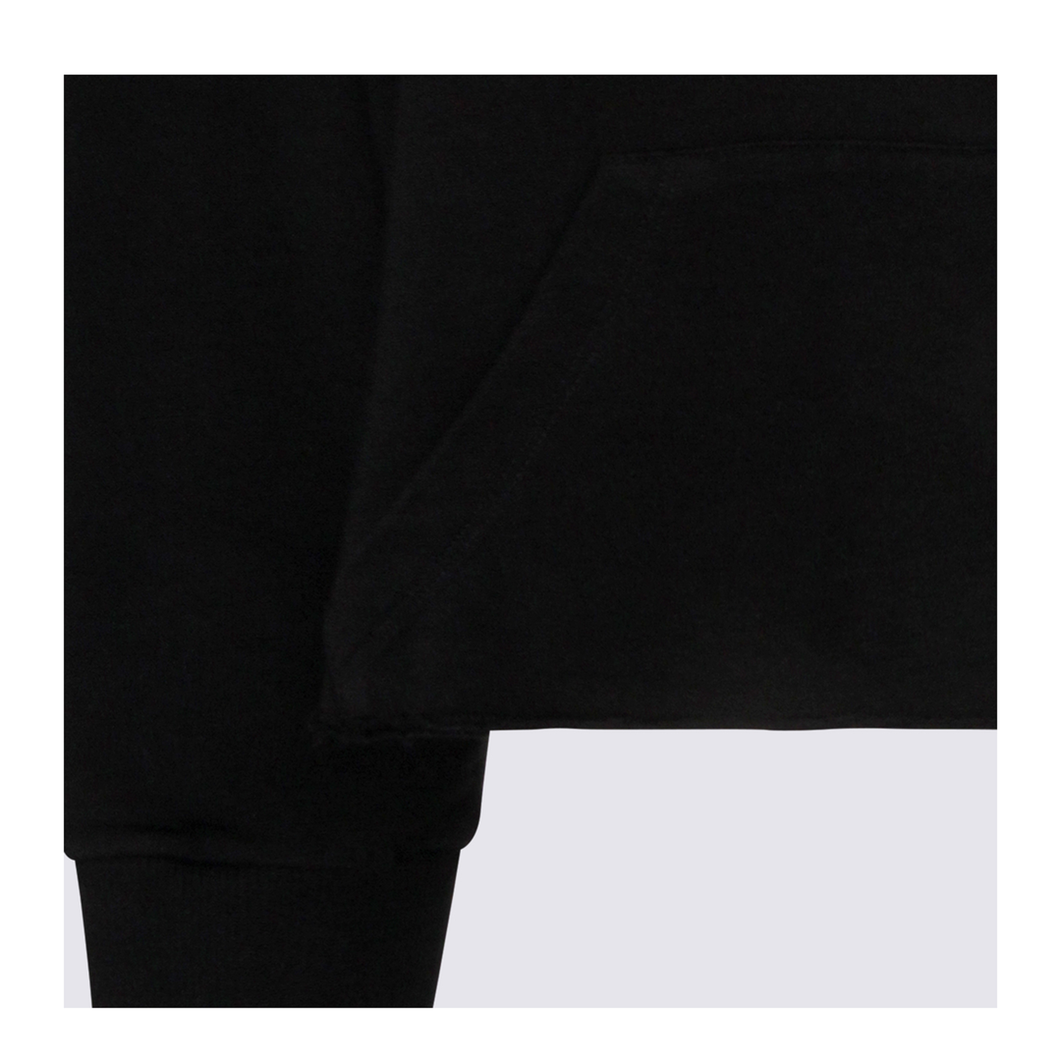 Black Cotton Hoodie