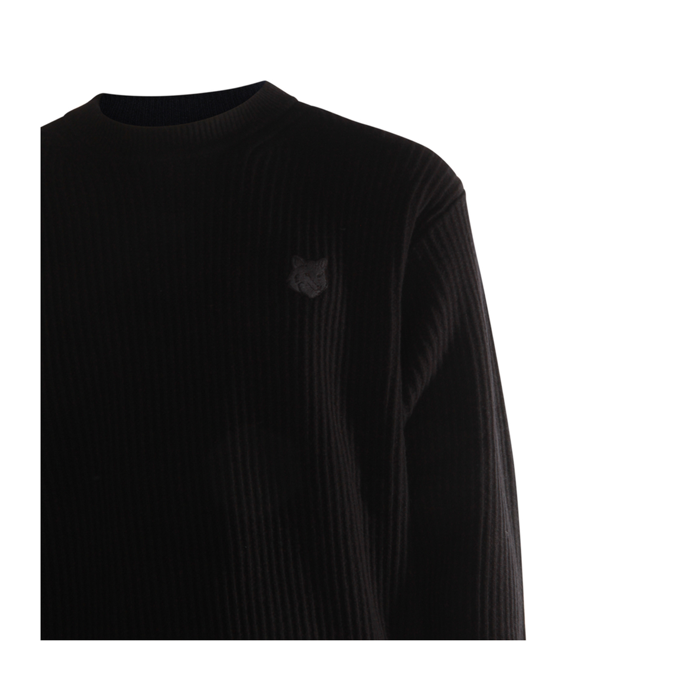 Ribbed Knit With Fox Patch