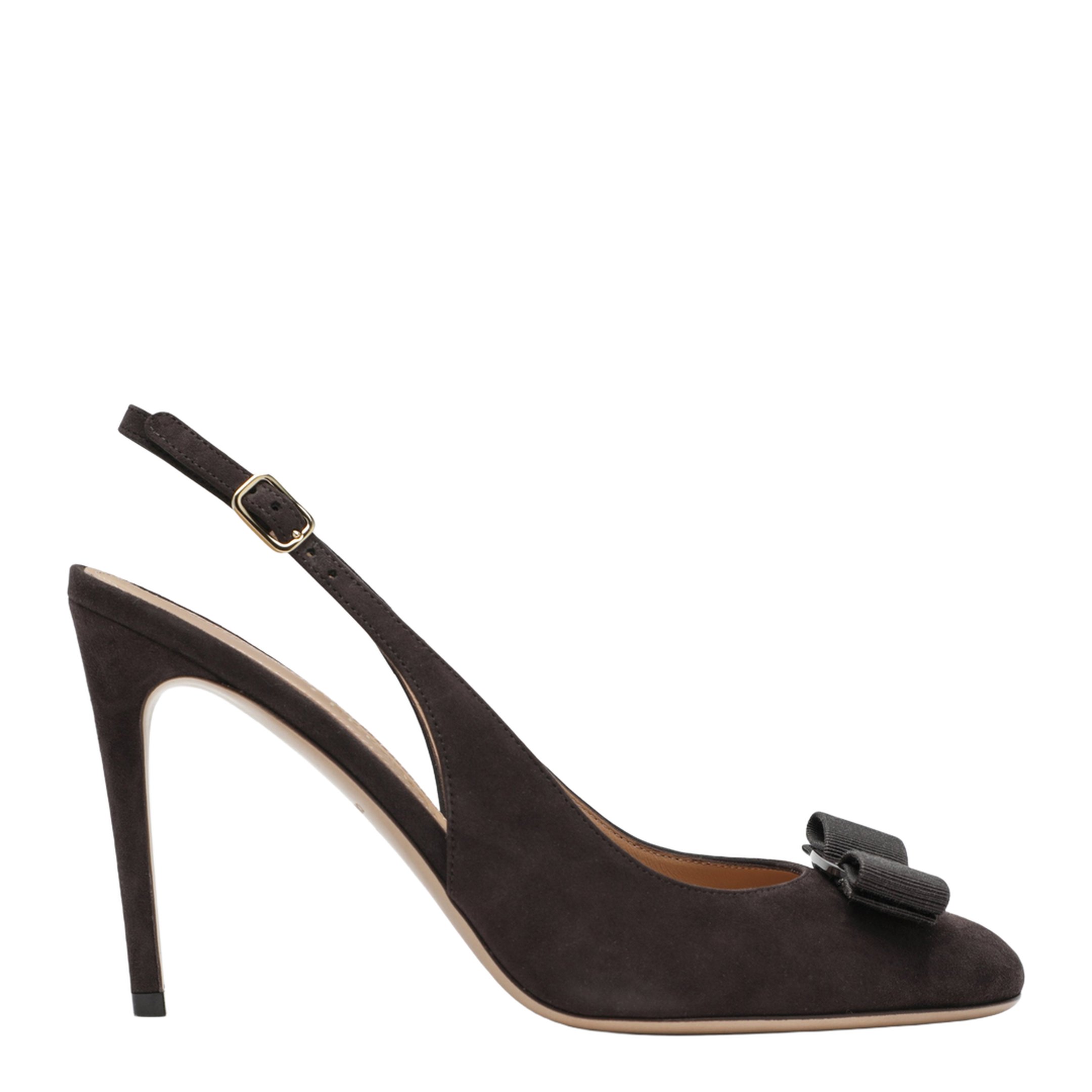 Vara Bow Slingbacks Dark Brown