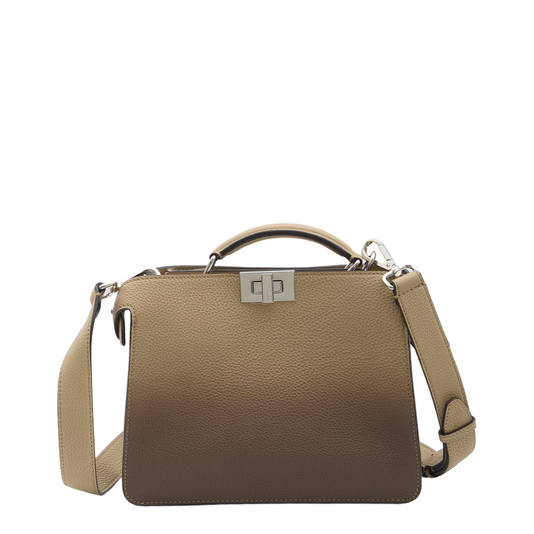 Peekaboo ISeeU Small Leather Shoulder Bags - Beige