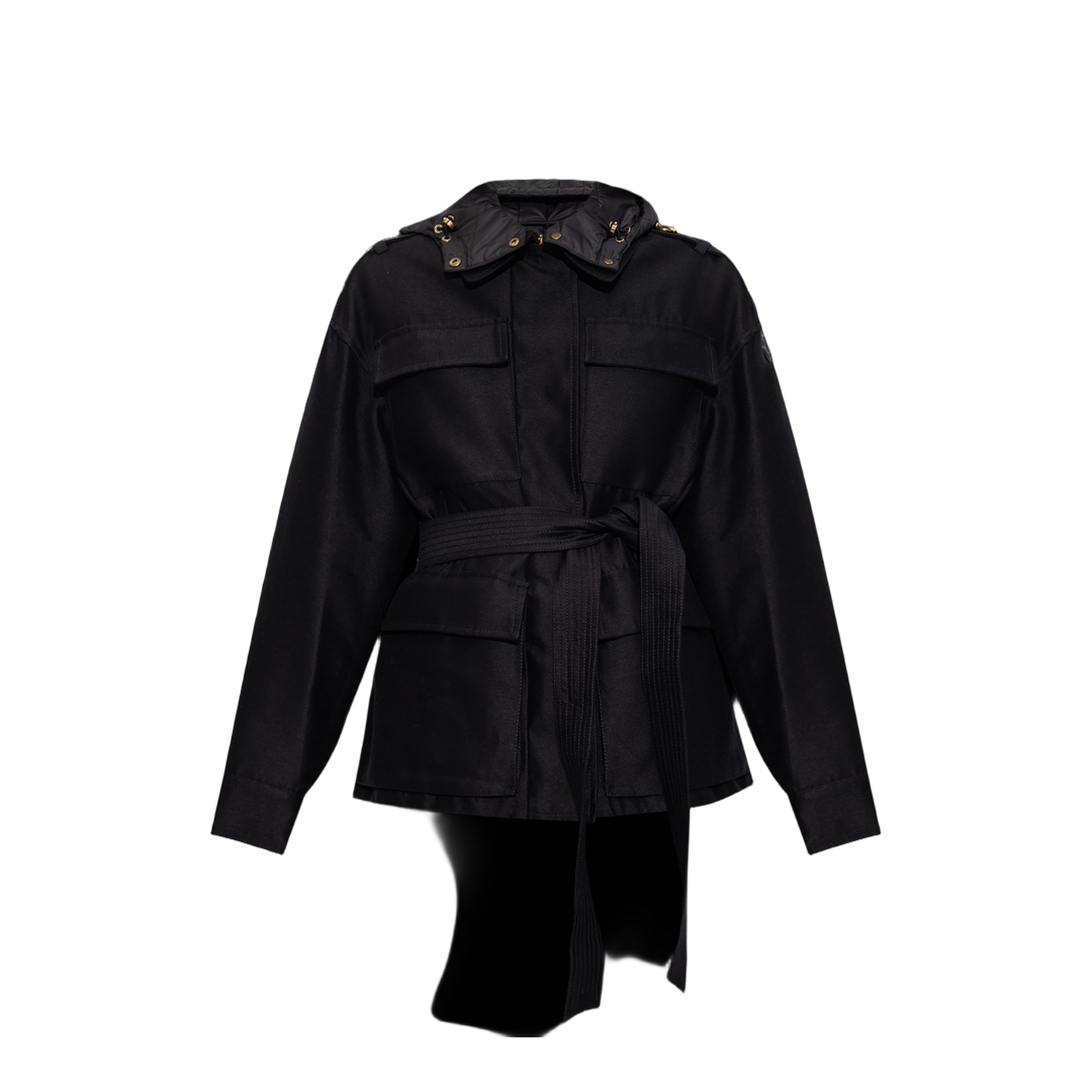 Black Essalois Hooded Down Field Jacket
