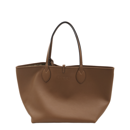 Totissima Large Leather Tote Bags - Brown